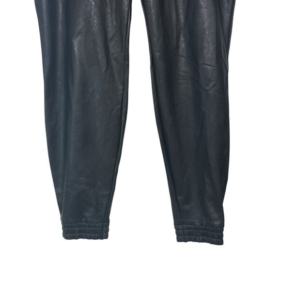 Spanx Pants Size 1X Black Faux Leather Jogger High-Rise Stretch Athleisure - Picture 3 of 12